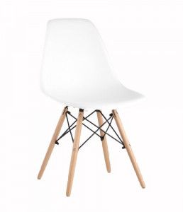 Стул EAMES, белый, дер. ножки