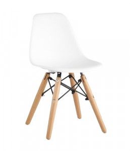 Стул EAMES SMALL, белый, дер. ножки