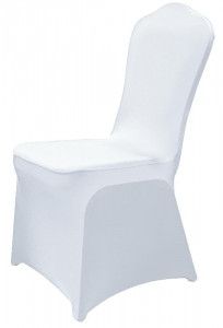 Чехол универсальный на стул из спандекса цвет белый