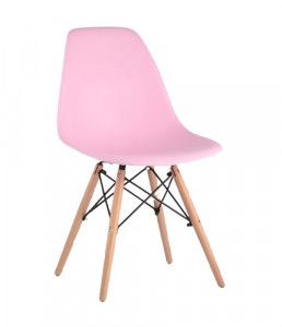 Стул EAMES, розовый, дер. ножки